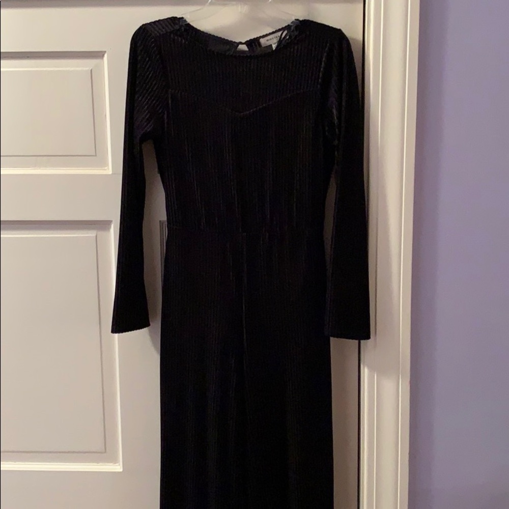 Black ribbed jumpsuit